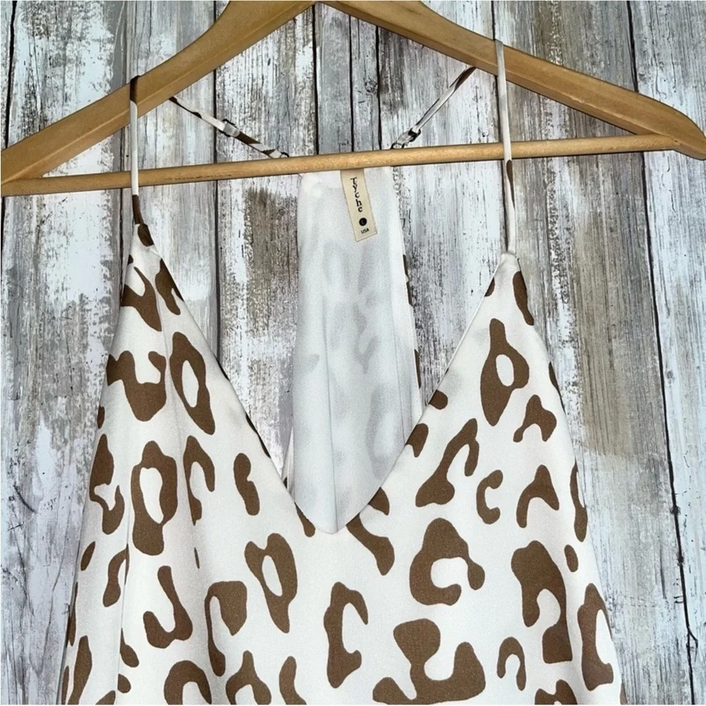 Tyche White and Brown Leopard Cami Top - Picture 4 of 7